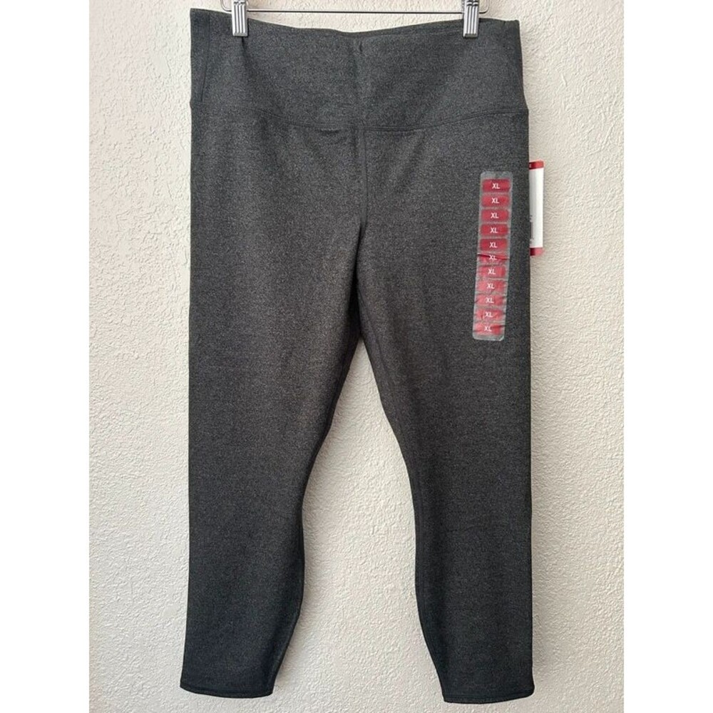 Active Life Size XL Cropped Leggings In black Heather
